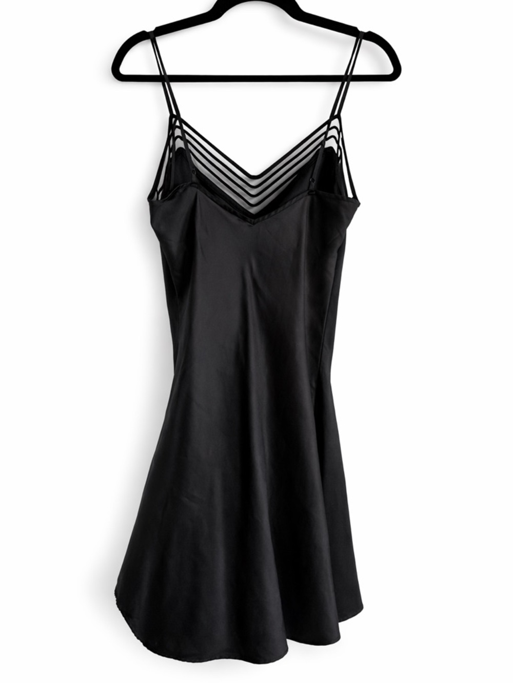 Victoria's Secret Black Silk Slip Dress- Size Small - Picture 4 of 4